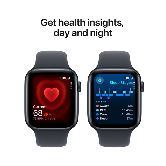Apple Watch SE 2nd Gen (2022) - 44mm - Midnight Aluminum Midnight Sport S-M  (Product view 6)