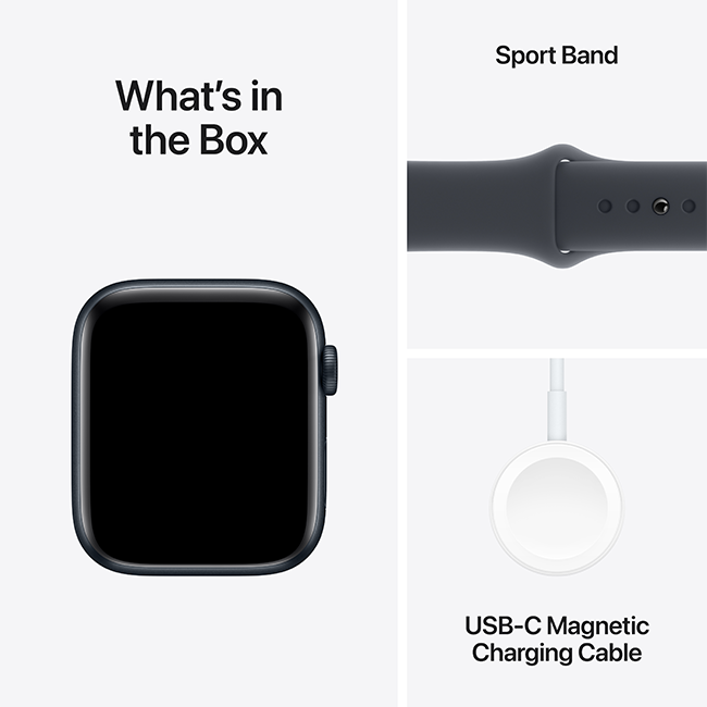 Apple Watch SE 2nd Gen (2022) - 44mm - Midnight Aluminum Midnight Sport S-M  (Product view 8)