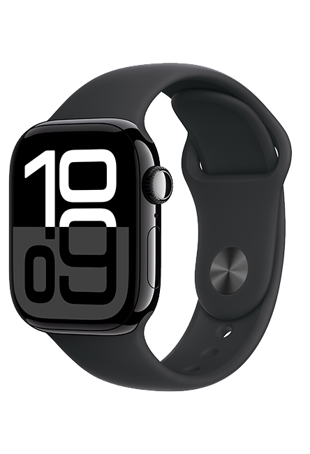 Apple Watch Series 10 42mm - Jet Black Aluminum Black Sport Band S-M  (Product view 2)