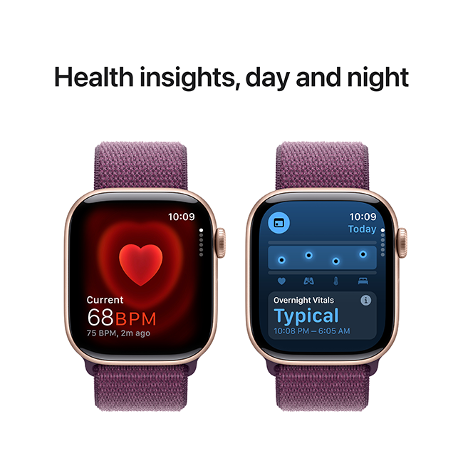 Apple Watch Series 10 42mm - Rose Gold Aluminum Plum Sport Loop  (Product view 6)