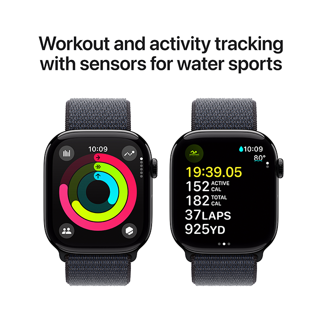 Apple Watch Series 10 46mm - Jet Black Aluminum Ink Sport Loop  (Product view 5)