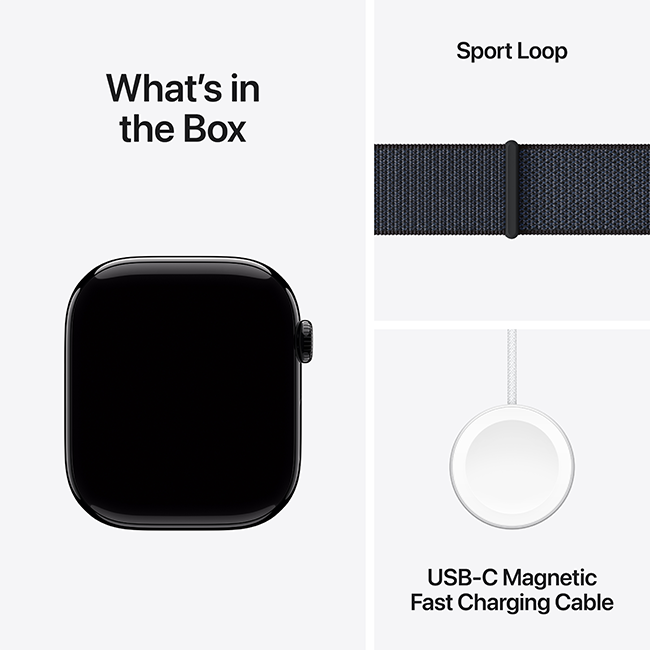 Apple Watch Series 10 46mm - Jet Black Aluminum Ink Sport Loop  (Product view 10)