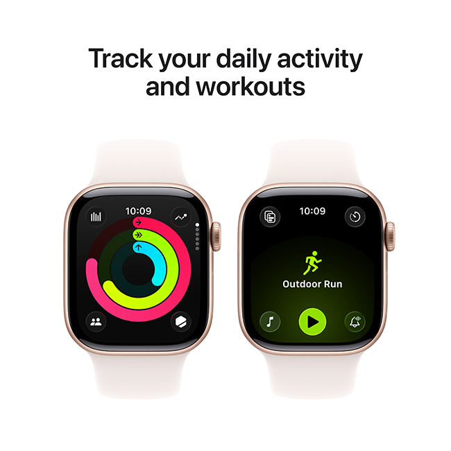 Apple Watch Series 11 42mm - Rose Gold Aluminum Light Blush Sport Band S-M  (Product view 4)