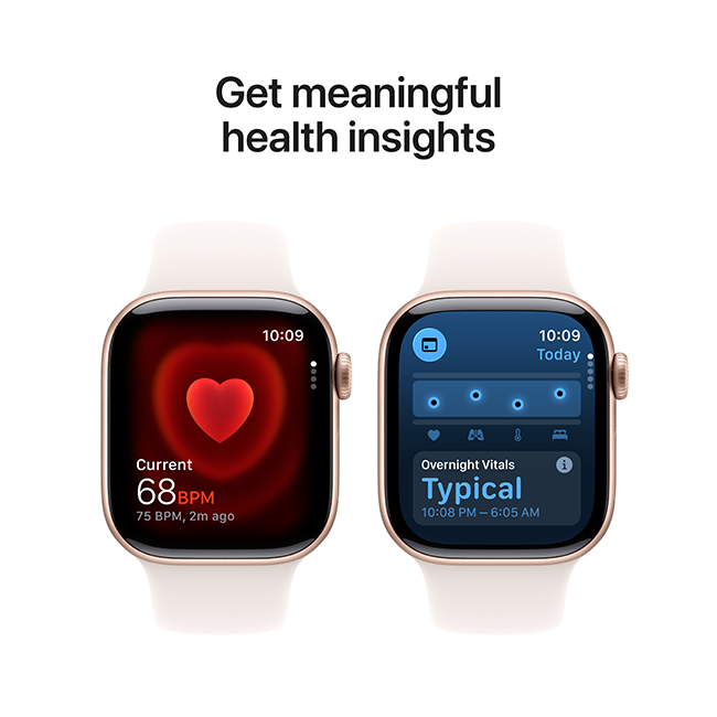 Apple Watch Series 11 42mm - Rose Gold Aluminum Light Blush Sport Band S-M  (Product view 5)