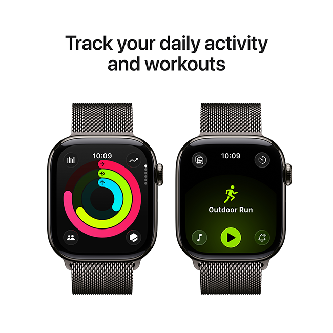 Apple Watch Series 11 42mm - Slate Titanium Black Sport Band M-L  (Product view 4)