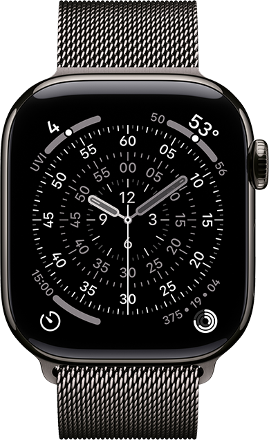 Apple Watch Series 11 42mm - Slate Titanium Black Sport Band M-L  (Product view 1)