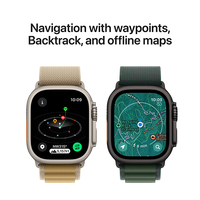 Apple Watch Ultra 2 49mm - Natural Titanium Natural Milanese Loop Small  (Product view 7)