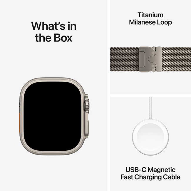 Apple Watch Ultra 2 49mm - Natural Titanium Natural Milanese Loop Small  (Product view 10)