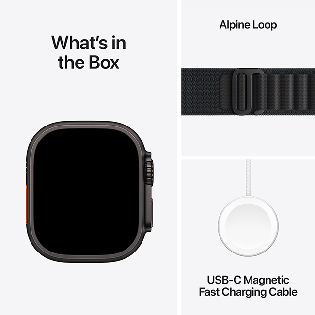 Apple Watch Ultra 3 49mm - Black Titanium Black Alpine Loop Large  (Product view 9)