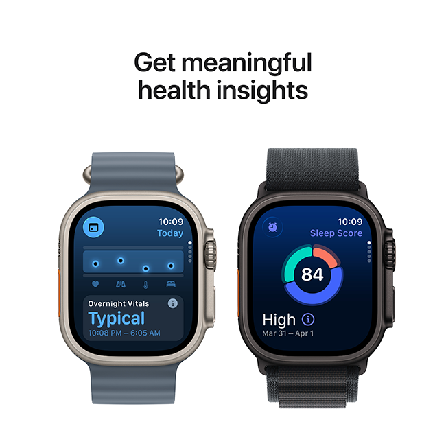 Apple Watch Ultra 3 49mm - Natural Titanium Light Blue Alpine Loop Small  (Product view 2)
