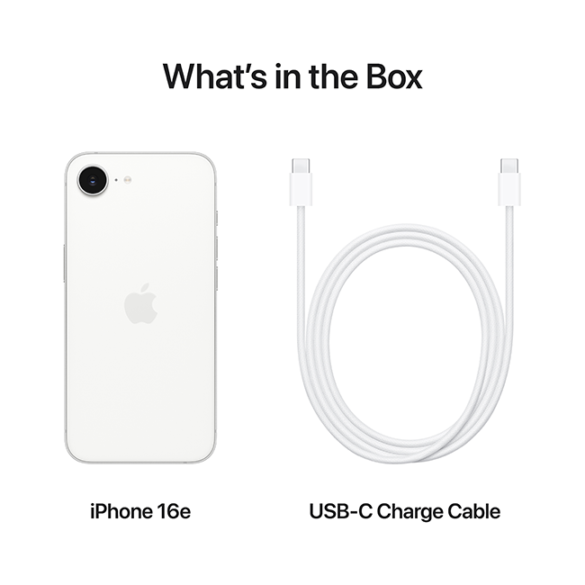 Apple iPhone 16e - White  (Product view 7)