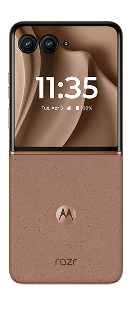 Motorola razr+ 2025 - PANTONE Mocha Mousse  (Product view 3)