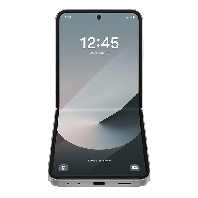 Samsung Galaxy Z Flip6 - Silver Shadow  (Product view 2)