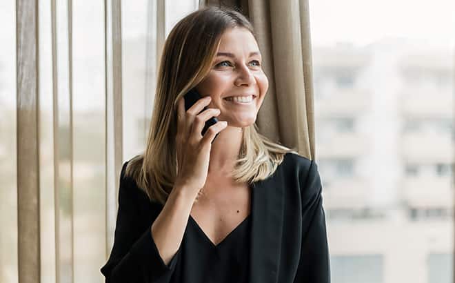 woman talking on the phone