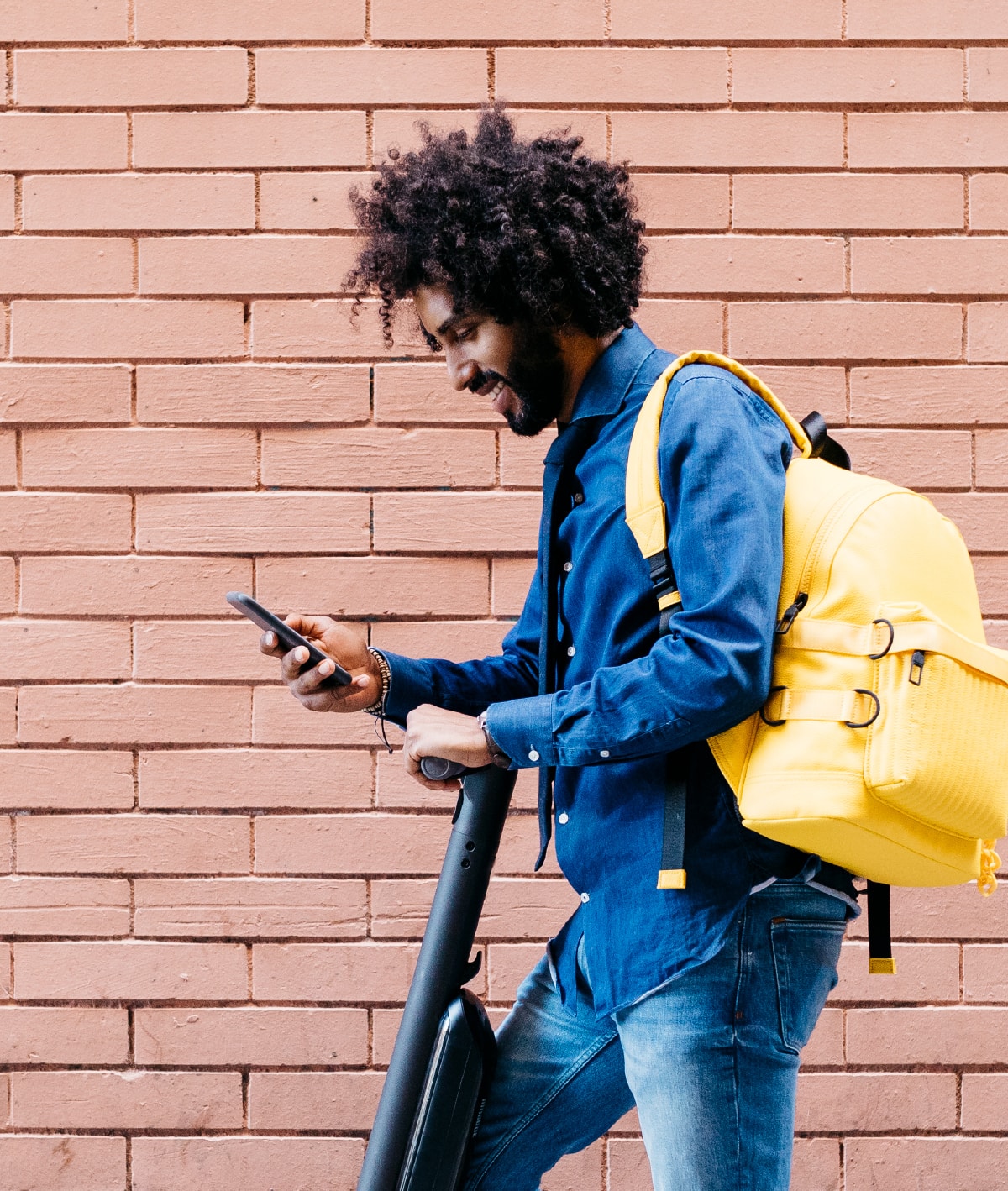 A man looking at the mobile