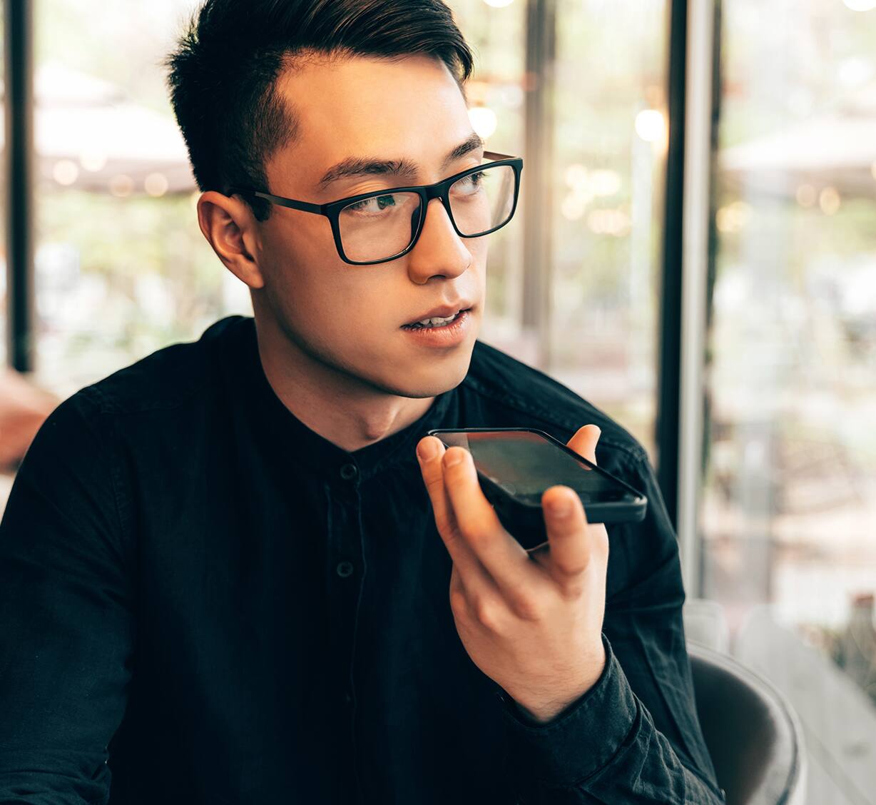 A man holding a phone