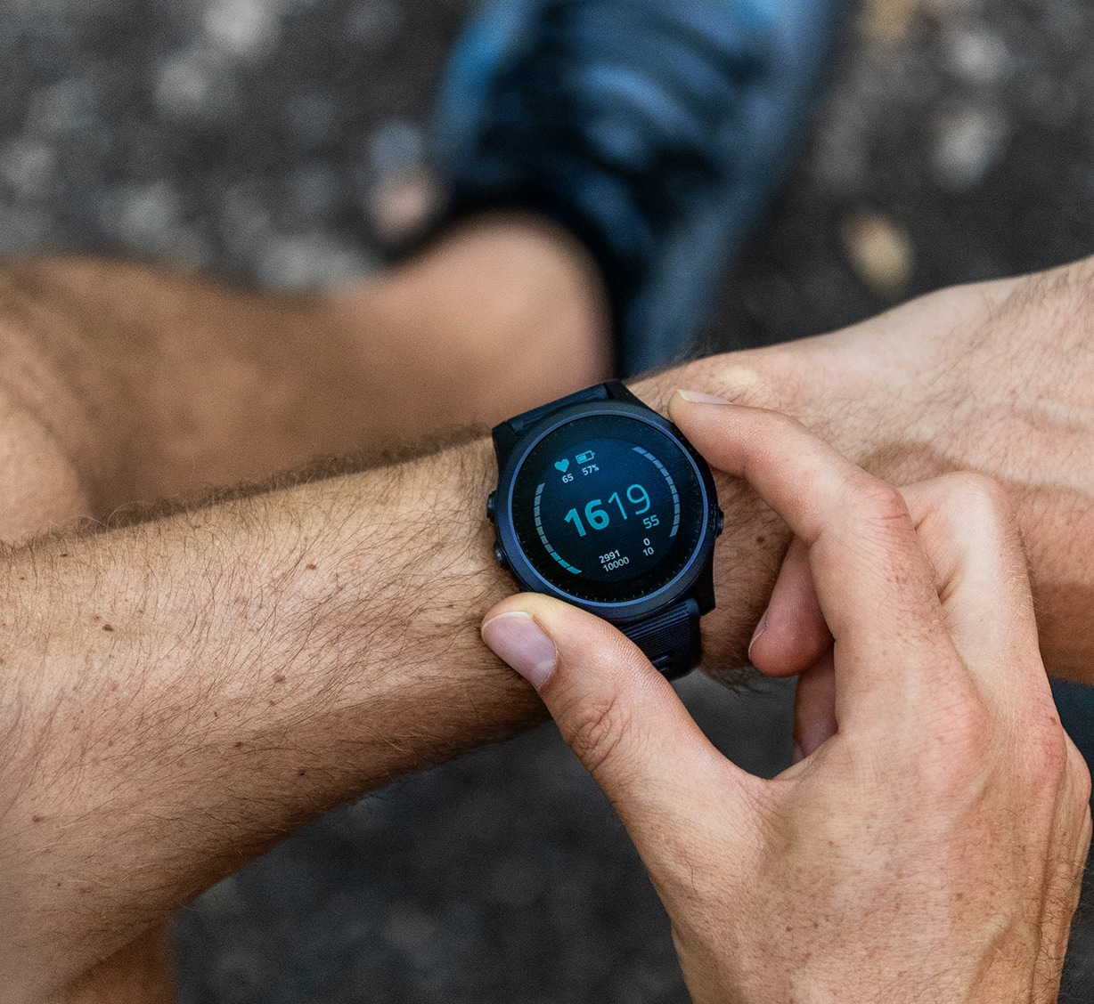 A man checking advanced health monitoring smartwatch