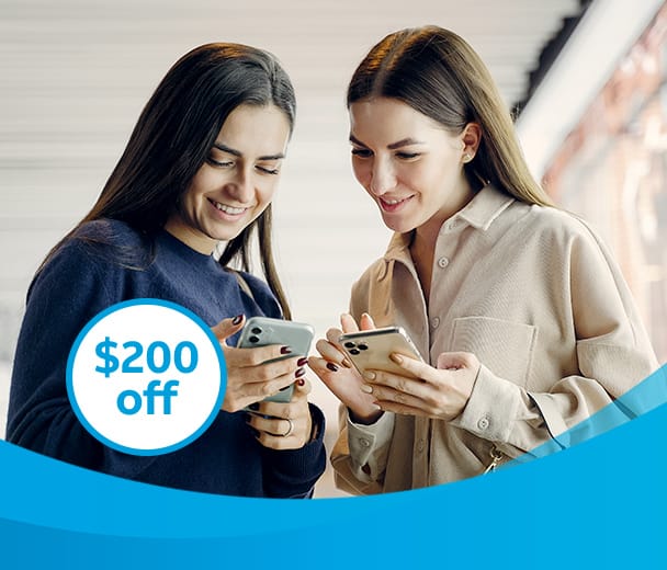 Get $200 off per line when you order online