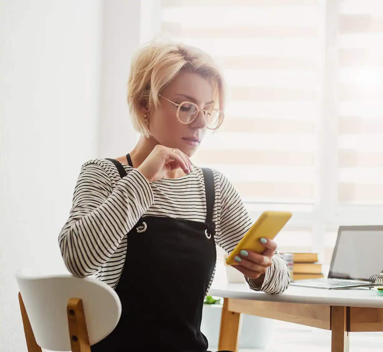 Women looking mobile