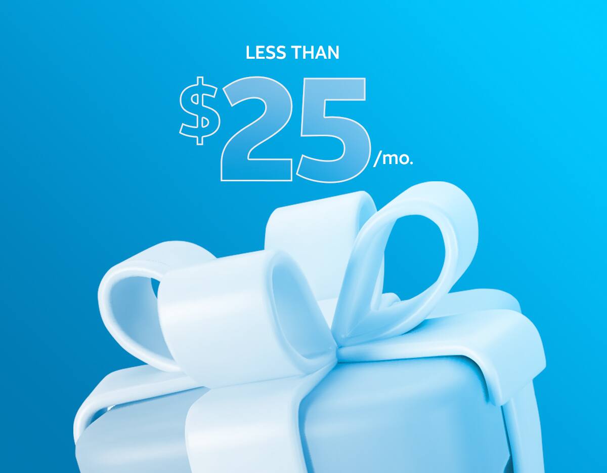 Less than $25/month