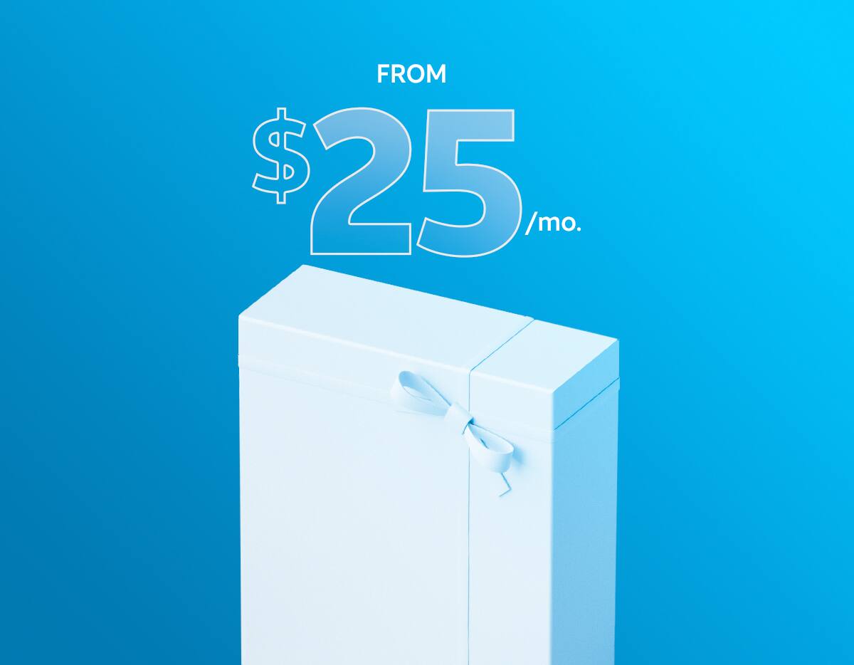 From $25/month